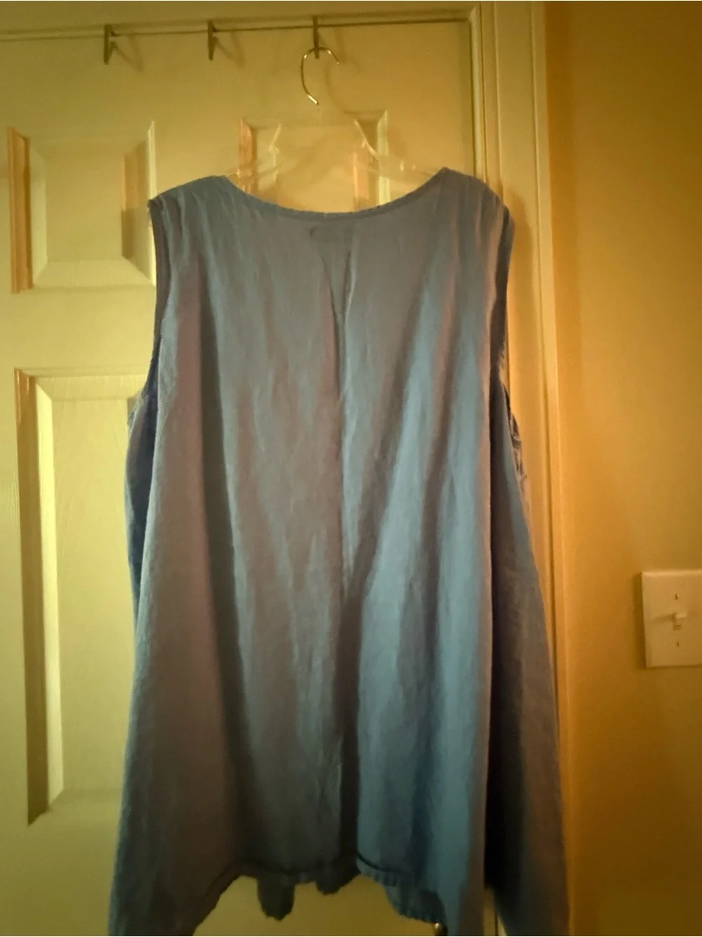 Flax Linen Top in Beautiful Blue! Size 2G - Picture 2 of 4